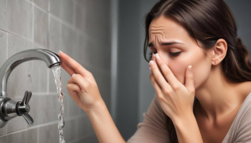 running water smells like rotten